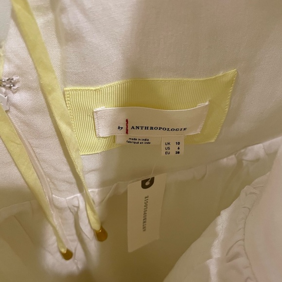 NWT Yellow Puff Sleeve Anthropologie Dress - Picture 6 of 10